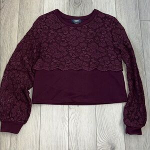 Maeve Burgundy Lace Blouse